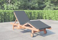 VKT Ligbed Sunlounger Wembley Teak 200x65x35 cm