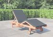 VKT Ligbed Sunlounger Wembley Teak 200x65x35 cm