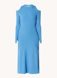 Reiss Jean ribgebreide maxi jurk met cut-out