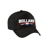 Bellatio Decorations Nederland / Holland landen pet zwart kinderen - Nederland / Holland baseball cap - EK / WK / Olympische spelen outfit