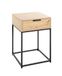 HAKU Console eiken, zwart, Metaal, spaanplaat - Maat: B 40 cm x H 60 cm x D 40 cm, Stijl: Modern