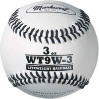 Markwort Weighted White Leather Baseball (WT9W) - Black - 1000 g