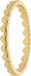 Lucardi Dames Zilveren goldplated ring met hartjes - Ring - 925 Zilver - Goudkleurig - 16 / 50 mm