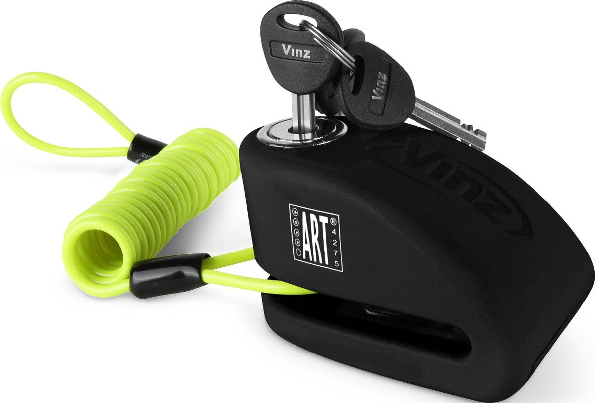 Vinz Pico Alarm Schijfremslot ART4 - Zwart