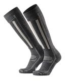 DANISH ENDURANCE Skisokken - Merino Wol - Donkergrijs/Lichtgrijs - Maat 39-42