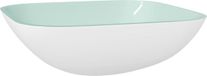 vidaXL Wasbak - 42x42x14 cm - Glas - Wit