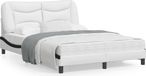 Maison Exclusive - Cadre de lit Hvar sans matelas, blanc et noir, 140x190 cm