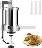 Merkloos Handmatige Worstmachine 1,5L voor Verse Worstjes en Churros - Roestvrij Staal Tafelklem