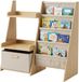 Merkloos Kinderboekenkast - met planken en opbergmand