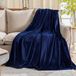 JIAHANNHA Fleece pluche deken marineblauw (127 bij 152 cm)