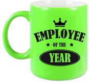 Bellatio Decorations Shoppartners Bv Collega Cadeau Mok / Beker Employee of the Year - Neon Groen - 330 ml