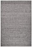 NORTHRUGS Granado Outdoor tapijt, 80 x 150 cm, plat geweven, sisal-look, Skandi-design, weerbestendig, voor balkon, terras, serre, keuken, badmat, woonkamertapijt, waterdicht, lichtgrijs