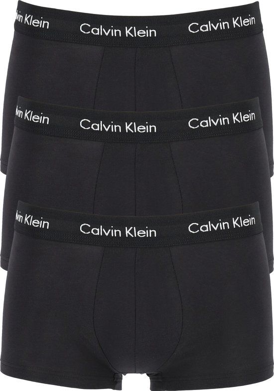 Calvin Klein 3-pack Low Rise Trunk Boxershorts - Black - Men's XL
