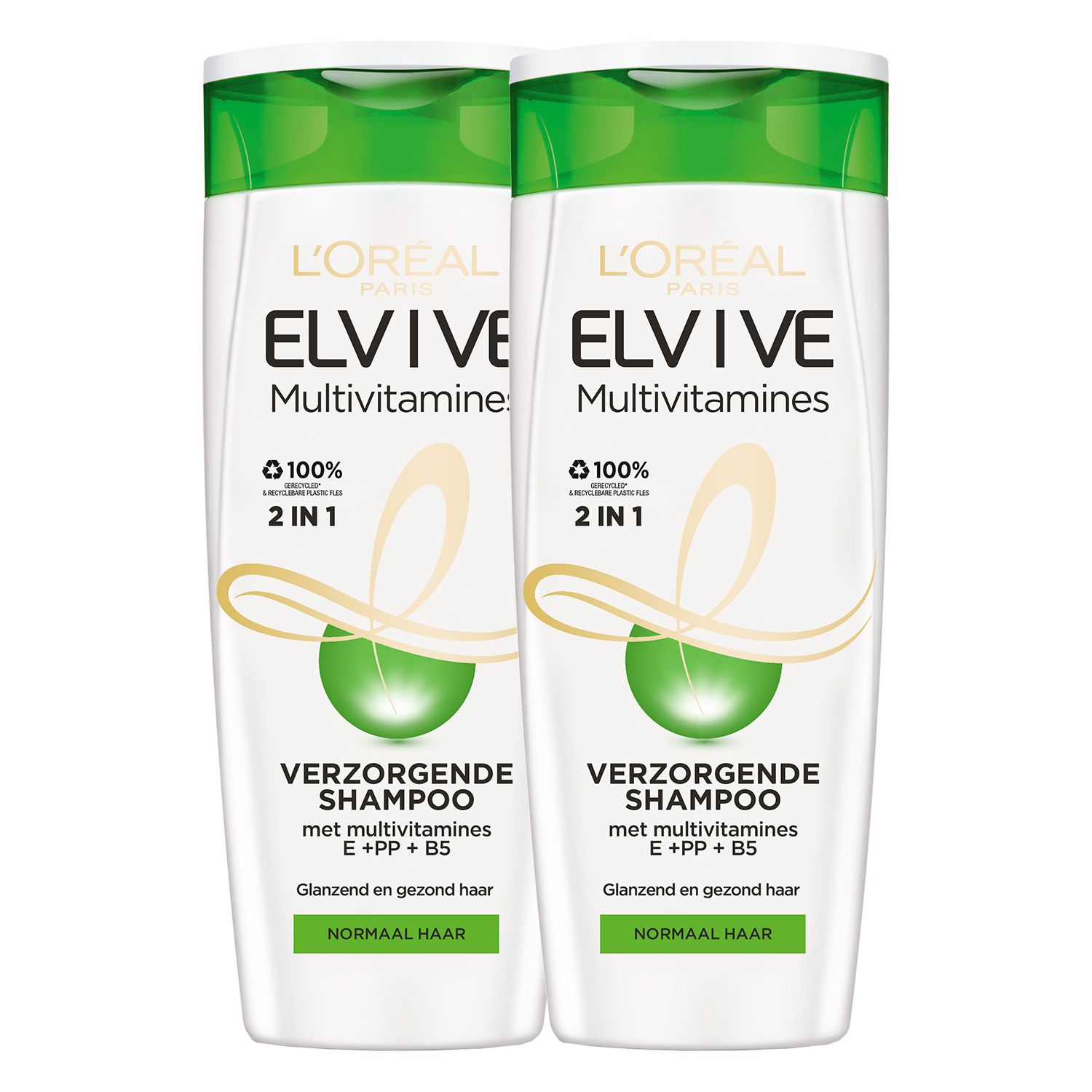 L'Oréal Elvive Multivitamines 2-in-1 Shampoo - Voordeelverpakking 2 x 250 ml