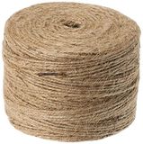 Rayher 4200331 Jute Touw, 4 Vlechtsels, 3,5 mm Diameter, Spoel van 280 m, Naturel Kleur