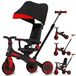 Tricycle for children from 1 to 3 years old, with a 360° rotating seat and a sun canopy