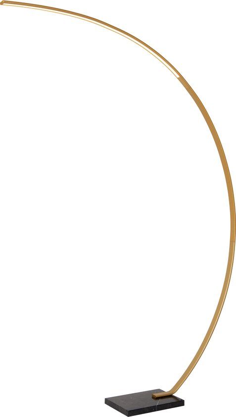 Lucide CURVE - LED Booglamp - Mat Goud / Messing - 1x15W - Dimbaar