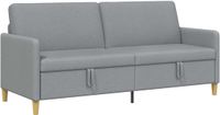 vidaXL - Sofa - Lichtgrijs - Polyester