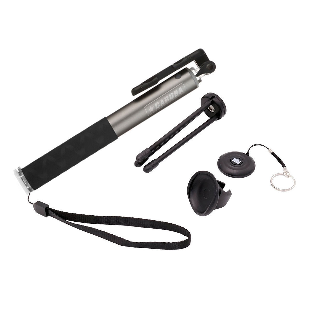 Caruba Selfie Stick Large Bluetooth Grijs