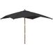 Parasol de jardin avec mât en bois noir 300x300x273 cm