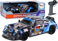 LEAN TOYS Voiture télécommandée Rc 1:18 Roues de dérive en caoutchouc bleu
