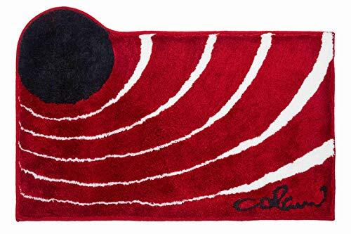 GRUND Designer badmat COLANI, Ultrazacht en absorberend, Antislip, , Colani 2, Badmat 70x120 cm, rood