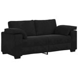 vidaXL Loveseat bank fluweel zwart 180x77x82 cm