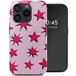 Selencia Vivid Tough Backcover met MagSafe voor de iPhone 15 Pro - Stars Rubine Red Light Pink