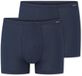 Schiesser 2 Pack Shorts Essentials Heren Onderbroek Donkerblauw