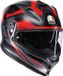 AGV K7 Glimpse Integraalhelm - Zwart Mat/rood - XS