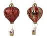 Decoris Ballon glas d7.5h14 cm a2 kerst