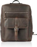 Sparwell Rugzak - Komfort Kyle - Lederen rugzak - laptop vak - 14 inch - Donker Bruin