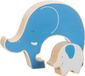GOKI Puzzel: OLIFANT 14x2,1x11cm, stand-up puzzel, 2-delig, hout, 1+
