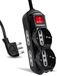 V-TAC Elektrisch meervoudig stopcontact, zwart, 6 stopcontacten met schakelaar en 1,5 m kabel