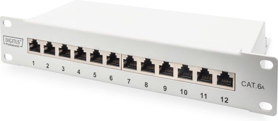 Digitus DN-91612S-EA-G - Patch paneel - RJ-45 - Grijs
