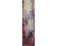 Safavieh Bristol Collectie BTL354 Vloerkleed, Blauw & Roest, 69 x 244 cm