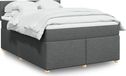 Maison Exclusive - Lit boxspring avec matelas, gris foncé, 140 x 190 cm, textile
