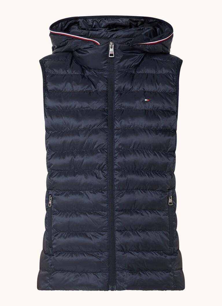 Tommy Hilfiger Tommy Hilfiger Gewatteerde bodywarmer met ritszakken en capuchon