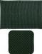 MSV Tapis de douche antidérapant et tapis essuie-pieds - Ensemble salle de bain Sevilla - caoutchouc/microfibre - vert foncé