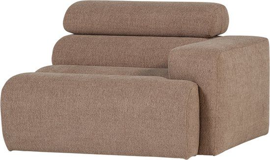 WOOOD Novi 1-Zits Element Bank Arm Rechts - Polyester - Taupe