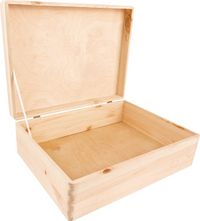 Creative Deco XL Houten Opbergkist – 40x30x14cm – Met Deksel, Decoratie