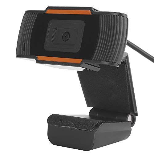 Dpofirs HD-webcam met hoge resolutie 1280 x 720 voor computers en laptops, ondersteunt 720P 1080P, draagbare webcamera met ingebouwde microfoon, zwarte webcam voor videoconferenties en video-opnames(zwart)
