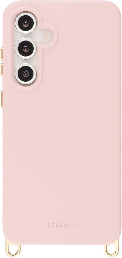 Selencia Rivièra MagSafe Backcover met afneembare haakjes voor de Samsung Galaxy S24 FE - Sorbet Pink