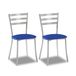 ASTIMESA SCALMAZ Twee keukenstoelen, metaal, blauw, zithoogte 45 cm
