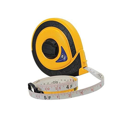 Faithfull Tools FAITM30FE 30 m/100 ft Enclosed ABS Fiberglass Long Tape - Yellow