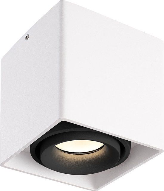 HOFTRONIC Dimbare LED Opbouwspot plafond Esto Wit/Zwart kantelbaar 4 Watt 2700K