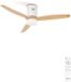 CREATE WINDCALM DC STYLANCE WHITE - Plafondventilator Ø132 cm - Met Afstandsbediening - 6 Snelheden - Timer - Zomer/Winter functie - Naturel Hout