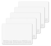 SIGEL H6301/5 papieren bureau-onderlegger DIN A2, kalender 2026-2028, 30 vellen, gestippeld, 5 stuks - met afgeronde hoeken, bureauonderlegger van duurzaam papier