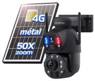 Merkloos Beveiligingscamera 4G - Buitencamera met 50x zoom - PTZ 360° - Zonnepaneel - 6 MP