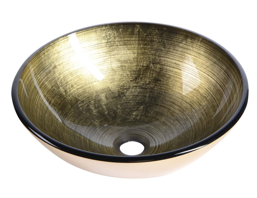 Sapho Fianna - Waskom - Ø 42 cm - Brons - Glas